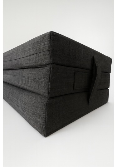 Antrasit Katlanır Sünger Misafir Yer Yatağı Ve Balkon Minderi 7cm Antrasit