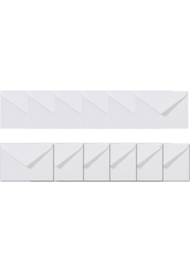 İstisna 12 Adet Mektup Zarfı 13x18 CM 100gr. Beyaz