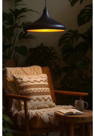 Modern Tasarım Siyah Gold Sarkıt Avize Salon, Mutfak Ve Ofis İçin Dekoratif Butik Lamba Aydınlatma Siyah