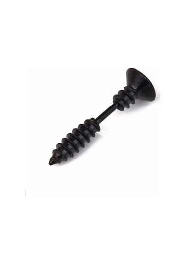 Tezzgelsin Unisex Hipoalerjenik Gothic Punk Paslanmaz Çelik Küpe Siyah - Beyaz