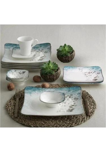 Güral Porselen Spinoza 30 Parça 6 Kişilik Kahvaltı Takımı 1341 Çok Renkli