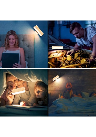 Şarj Edilebilir Duvar Aplikleri, Sıcaklık Kısılabilir Pil İle Çalışır Ahşap Rengi