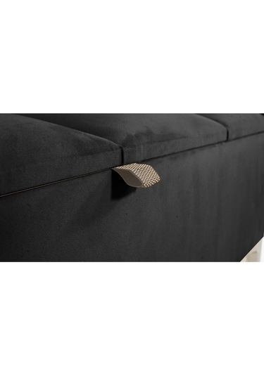 Vetra V2 Sandıklı Puf  Antrasit Dilimli Model Sandıklı Bench Puf - Sandıklı Yatak Ucu Bankı