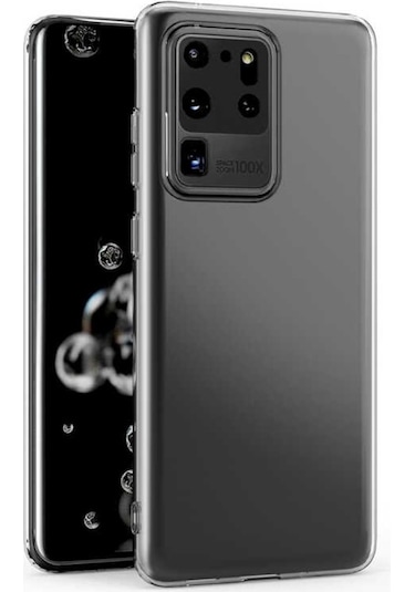 Galaxy S20 Ultra Kılıf Zore Kamera Korumalı Süper Silikon Renksiz