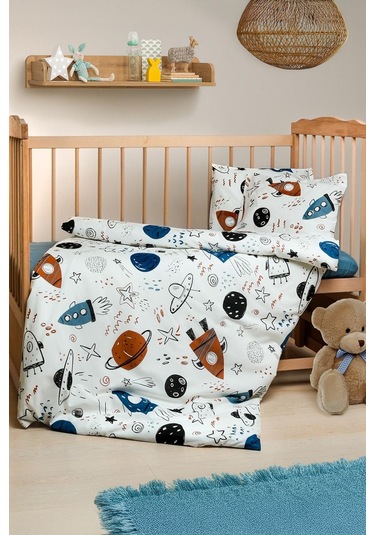 Cotton Collection %100 Pamuk Bebek Nevresim Takımı Space