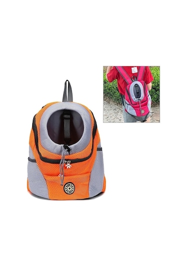 Fochsia Açık Evcil Köpek Taşıyıcı Çanta, Boyut: L Turuncu