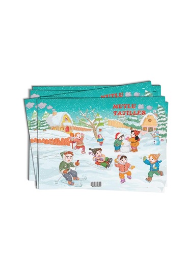 Gen-of Kar Tatili Temalı 27x36 Karton İlkokul Yatay Karne Kabı 1 Adet