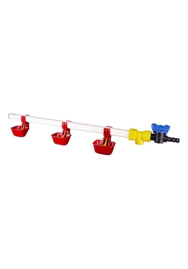 TavPet Nipel Suluk Sistemi 20 Tavukluk 60 cm 3 Nipelli Dilli Çanaklı