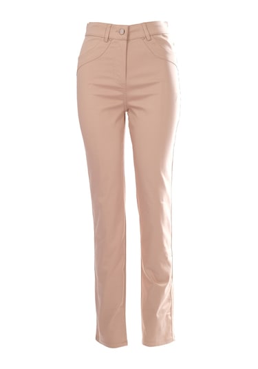 Seleste Minimalist Yüksek Bel Kadın Pantolon - Regular Fit - Günlük & Ofis Bej