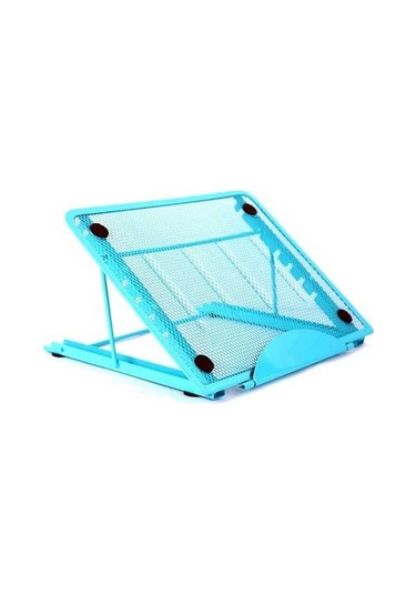 Pazly Katlanabilir Dizüstü Bilgisayar Standı - 6 Seviye Yükseklik Ayarı - Tablet Standı - Çok İşlevli Mavi