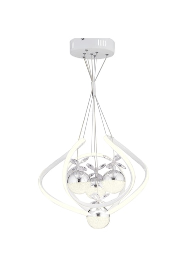 Balca 4'lü Beyaz Krom Ledi Modern Oturma Odası, Koridor, Salon Led Avize