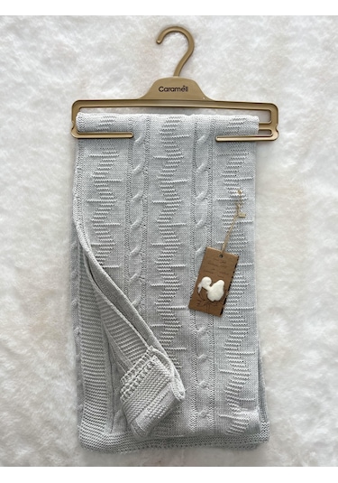 Btu7608 Triko Battaniye Gri