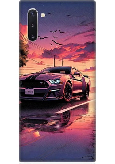 Samsung Galaxy Note 10 Uyumlu Pembe Gün Batımı Desenli Silikon Kılıf