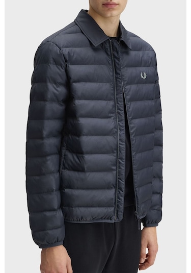Fred Perry J1301 Collared Insulated Erkek Mont Mavi