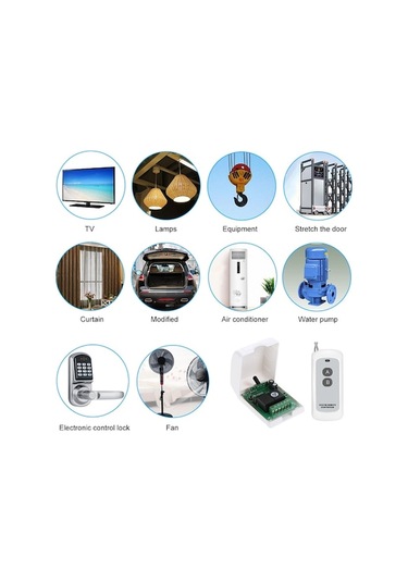 Akıllı Ev 433mhz Rf Dc 12v 2ch Öğrenme Kodu Kablosuz Uzaktan Kumanda Röle Alıcı Verici Evrensel Uzaktan Kumanda Sistemi