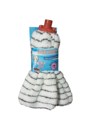 Lider Wellsoft Mop Paspas Mop Yedek Ucu Ve Ahşap Sapı İle Takım