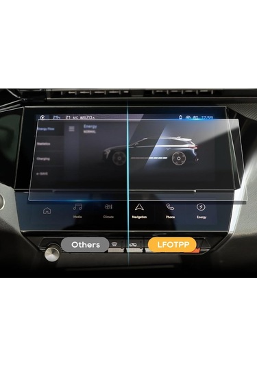 Peugeot 308 10 İnç Mat Ekran Koruyucu Multimedya Şeffaf
