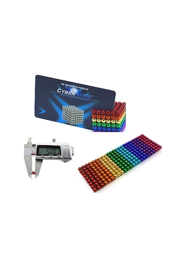 Magnetic Cube 8 Renk 216 Adet 5 Mm Manyetik Mıknatıs Toplar. Kart