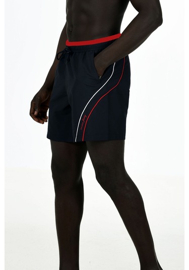 Erkek Koyu Lacivert Mıcropoly Kumaş Cepli Deniz Şortu Edy2518l Lacivert