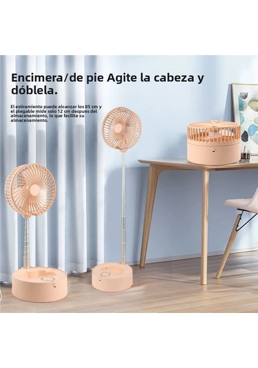 Geri Çekilebilir Fan Usb Şarj Edilebilir Katlanabilir Taşınabilir Mini Elektrikli 3600mah-beyaz,
