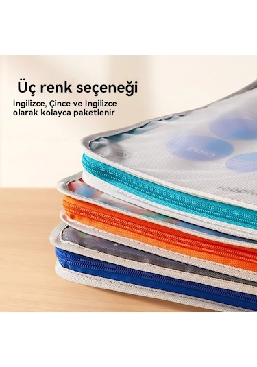 Tuomeng İlkokul Öğrencisi Konu Saklama Çantası Çocuk Testi Kağıt Torba Belge Çantası Mavi Md6413 Mavi