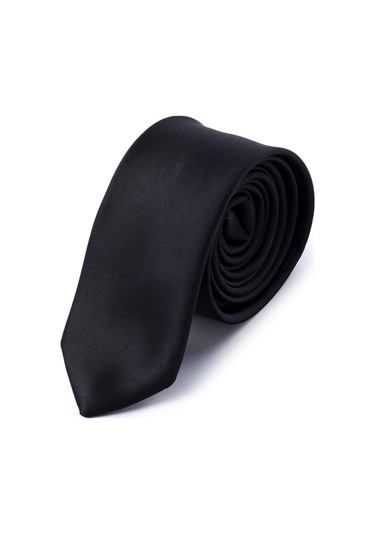 Siyah Düz Klasik Micro Kravat 261810Etc003 002 Siyah