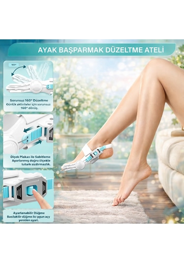 Tekli Ergonomik Ayak Baş Parmak Ateli Halluks Valgus Kemik Düzeltme Aparatı Ortopedik Atel
