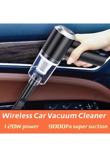 Crackedice Taşınabilir Islak Ve Kuru Araç Süpürgesi, Siyah