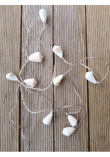 Doğal Deniz Kabuklu Pilli Dekoratif Led Işık Yılbaşı Süsü 2 Metre