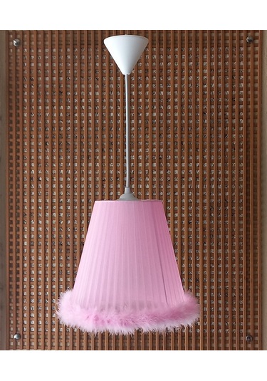 N-01 Pembe Organze Yatak Odası Çocuk Ve Bebek Odası Avize Pembe