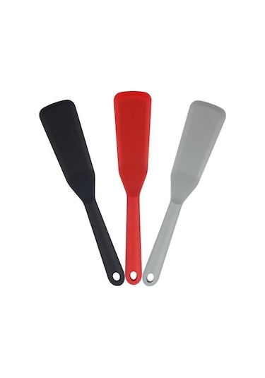 Koyu Yeşil Iyi Tava Kızarmış Kürek Isıya Dayanıklı Kızartma Biftek Asılı Delik Yüksek Sıcaklığa Dayanıklı Omlet Spatula Mutfak Aksesuarları