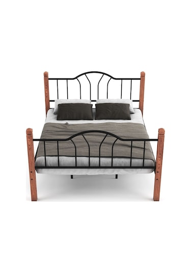 Argimo Pasifik Çift Kişilik Ferforje Metal Karyola Siyah 160 x 200