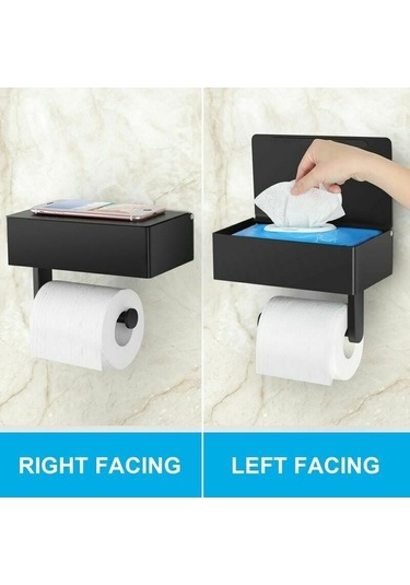 Novahub Pratik Raflı Tuvalet Kağıdı Tutucusu - Paslanmaz Çelik Duvara Monte - Islak Mendil Dispenseri - Premium Banyo Eşyası Diğer