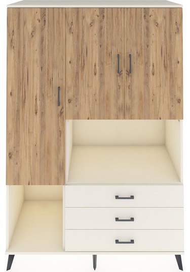 Kronos Dolap 6 Raflı 3 Çekmeceli 3 Kapaklı 132x59x195 Aytaşı-çam/aytaşı Atlas Çam/aytası