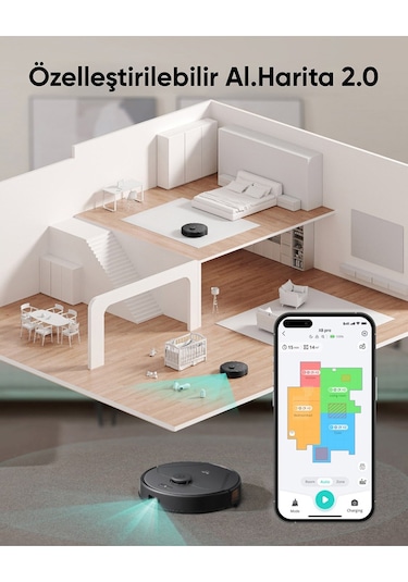 Anker Eufy Clean X8 Pro T2266 Akıllı Robot Süpürge Siyah