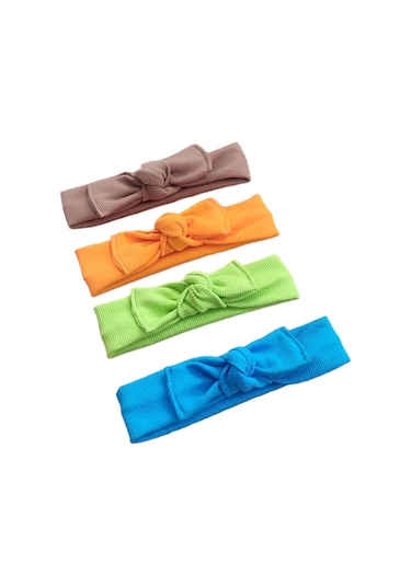 S-mall Ribana Bebek Saç Bandı - 4'lü - 0-3 Yaş - Colorful Çok Renkli