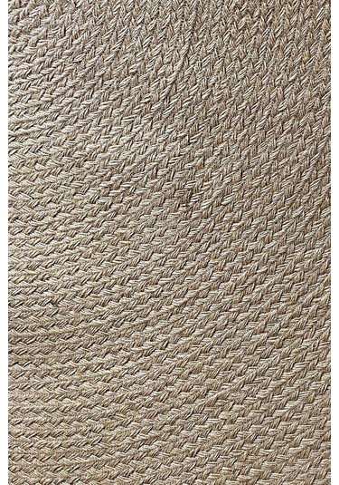 Kilim Saç Örgü Jüt İp Düz Yuvarlak 90x90 cm