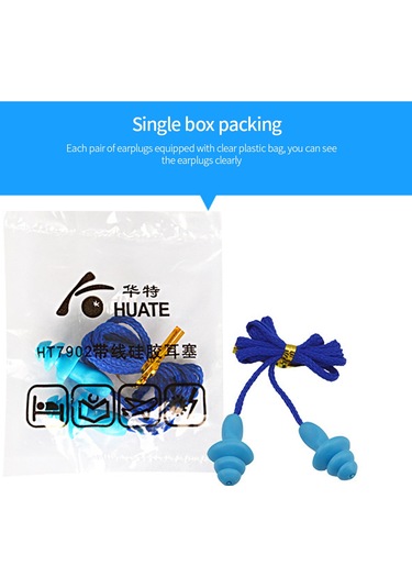Yaleker Mavi Silikon Kulak Tıkacı - Çalışma, Uyku Ve Yüzme İçin Gürültü Önleyici