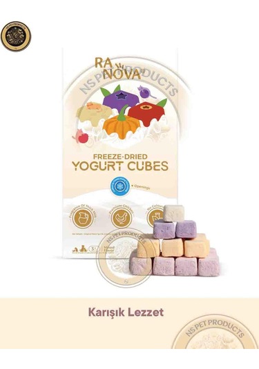 Ranova Kedi&köpekler İçin Dondurularak Kurutulmuş Yoğurt 1g 40'lı Karışık Lezzet