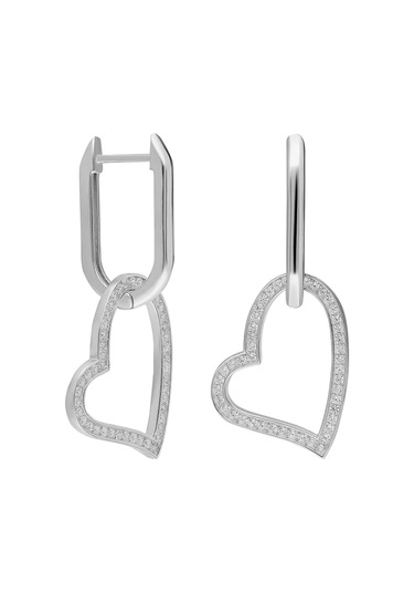 Büyük Kalp Küpe 717057 Silver