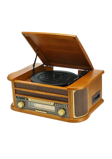 Ahşap Pikap 2x5w Stereo Spk Mp3 Çalar Usb-radyo-cd-kaset Bt Müzik