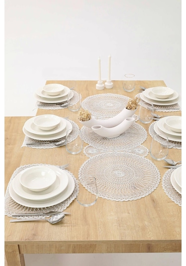 Bilgiçler Amerikan Servis Supla Ve Runner Seti 6 Kişilik 7697499359695