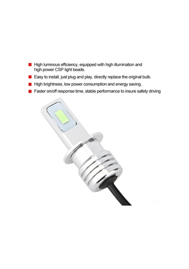 Xiyyadms H3 Tipi 80w 8000k Buz Mavi 12-24v Evrensel Çözünürlüklü Fari Ampülü, Csp Işık Damlacıkları, Hızlı Tepki, Enerji Tasarruflu 2 Adet