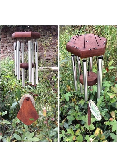 Rüzgar Çanları Dış Derin Ton İçin Rüzgar Çanları, Anıt Windchimes Bahçe Ev Yard Asma Dekor Hediyeleri Bahçe Dekoru İçin Hediyeler Gümüş, Boyut: 50cm