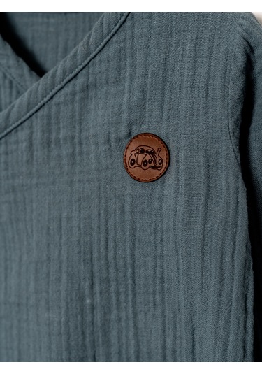 Müslin Kruvaze Takım Şık Ve Rahat Tasarım 1-12 Ay Kd53219 Petrol