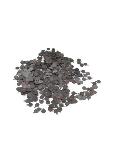 Yandan Delikli 8 Mm Küpe Desenli Koyu Metal Pul Payet 30 Gr 150 Adet