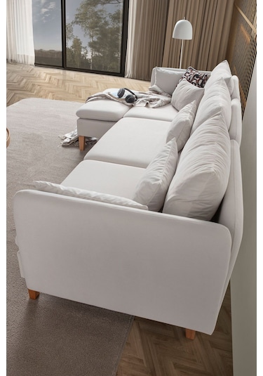 Flexy Köşe Koltuk Takımı Krem