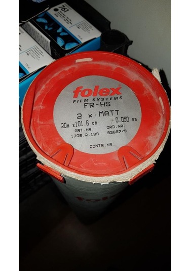 Folex 2x Matt 20mt X101.6 Cm Plotter Cizim Filmi 50 Micron