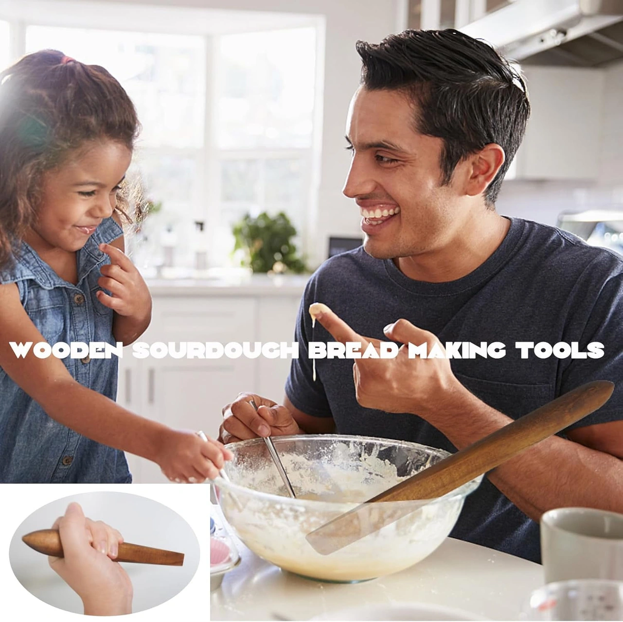 Yuntech01 28 Cm Akasya Ahşap Hamur Karıştırıcı - Ev Fırın Ve Kamp Mutfakları İçin Dayanıklı, Smooth Yuvarlak Ve Düz Uçlu Pastane Gereci Ahşap Rengi