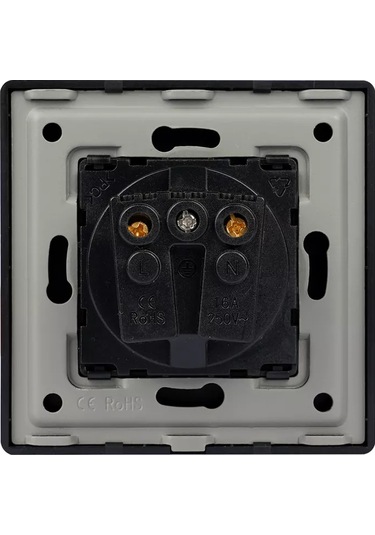 Dealuxx Cam Çerçevenin Tekli Siyah Priz 193877357